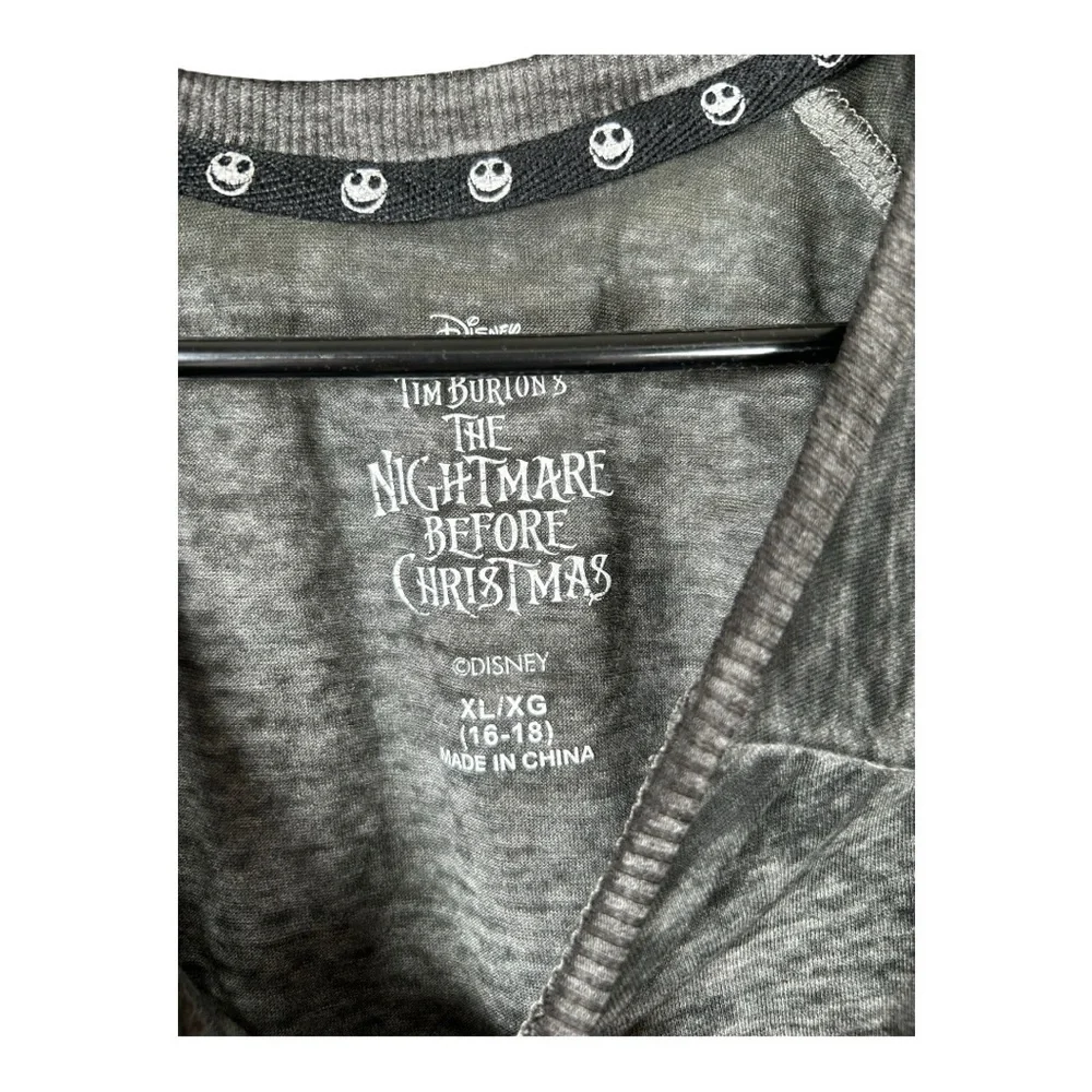 DISNEY The Nightmare Before Christmas Pajama Set pants, shirt Sz L 12-14 jogger - Picture 7 of 9